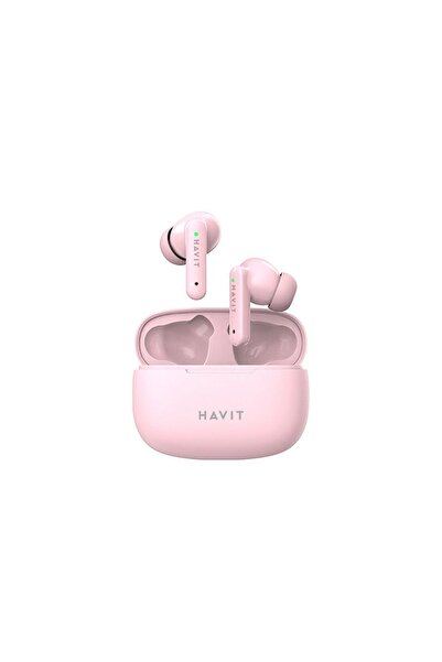 Havit Ακουστικά Bluetooth TW967 με Θήκη Φόρτισης Ροζ