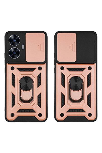 Sonique Θήκη Ring Armor CamPro Realme C55 Ροζ Χρυσό