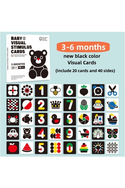 Choice3 bear Early Education Toys For Baby Montessori Black White Flash Cards...