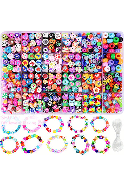 choice2 700set DIY bracelet kit clay beads set Bands Bracelet Making Kit Crea...