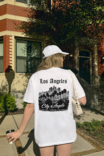 Auryne Jewelry Unisex Los Angeles Printed T-Shirt 100% Organic Cotton Crew Ne...