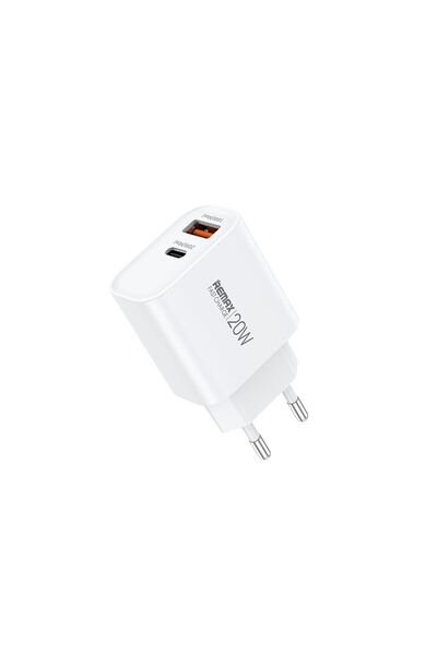 Remax Φορτιστής Kiddy Series Fast Charge RP-U120 20W, A+C Λευκό