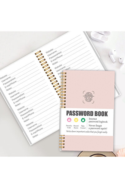 Choice A6 A6 Password Book Spiral Notebook Password Logbook with Birthday Eme...