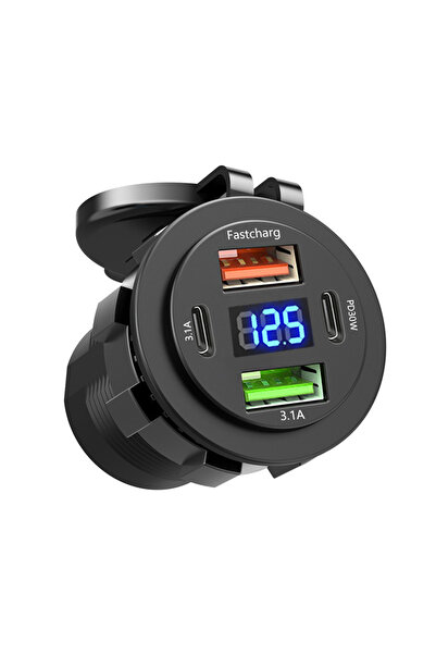 Choice1 2PD 2USB Car Universal Modified Car Charger Pd3.0 Qc3.0 Pd30W 3.1A Fa...