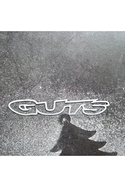 Choice ملصق شعار GUTS بسيط أبيض اللون - ذاتي اللصق ومقاوم للماء |   لأجهزة ال...