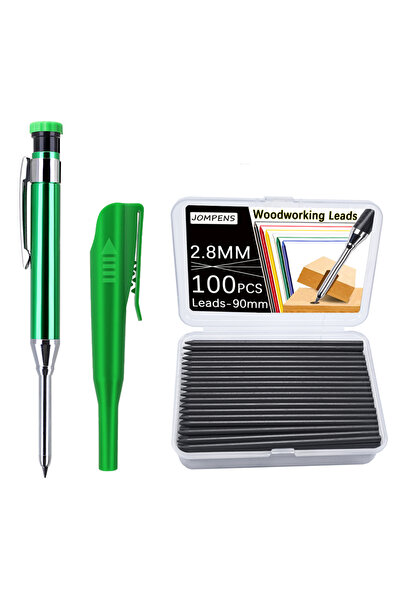 Choice3 green set Professional Metal Long Head Woodworking Mechanical Pencil ...