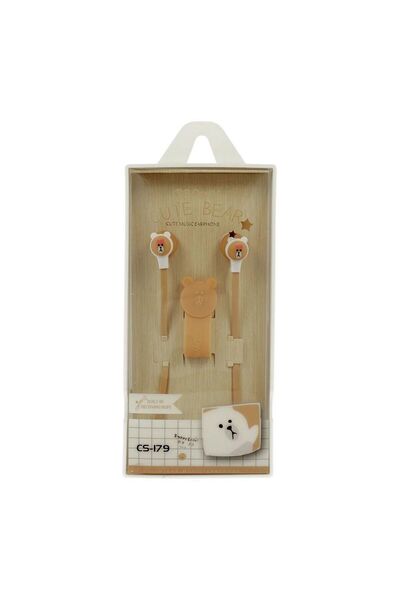 OEM Ακουστικά Παιδικά Casni CS-179/jack 3,5mm Μπεζ