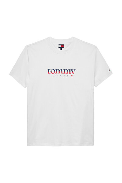 Tommy Hilfiger Tricou bărbătesc cu mânecă scurtă, cu logo, guler rotund, mări...
