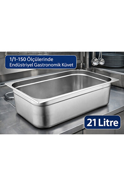 Net Çelik Gastronom Küvet 1/1-150 21 Litre