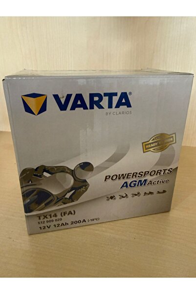 Varta TX14-FA / YTX14-FA 12V 12Ah AGM Active Motosiklet ve Mercedes Besleme A...