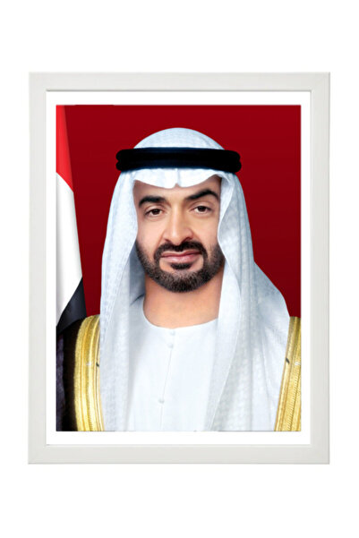 Boomah Accessories صورة رسمية للشيخ محمد بن زايد آل نهيان مع إطار 30×40 سم