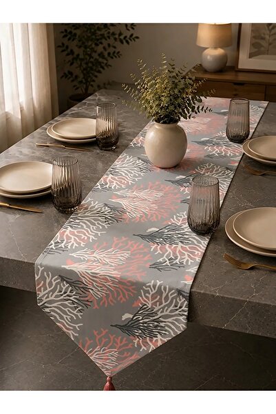 Econice Pink Coral Pattern, Digital Printed Baby Face Fabric Runner
