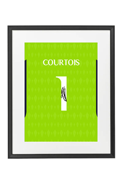 Boomah Accessories Thibaut Courtois Real Madrid 2023-24 Autographed Jersey Po...