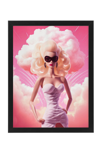 Boomah Accessories Barbie Wall Art, Preppy Pink Room Decor Poster with Frame ...