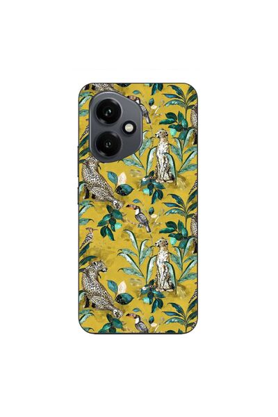 OEM Case compatible with Honor 400 Silicone Gel Tpu Model Yellow Jungle Pattern