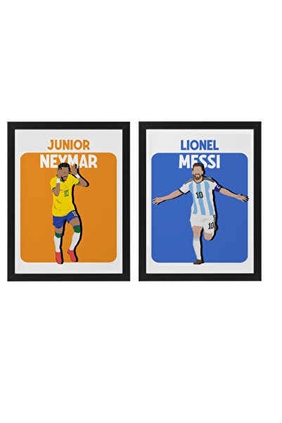 Boomah Accessories Set of 2, Messi and Neymar ( Argentina and Brazil ) Footba...