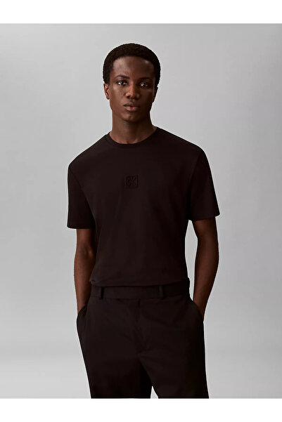 Calvin Klein Men's Regular Cut Crew Neck Cotton Short Sleeve Black T-Shirt