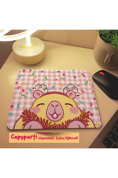 westartic Capyparti Özel Tasarım Capybara (Kapibara) Mousepad Mouse Altlığı Pad
