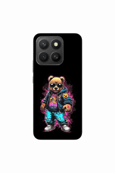 OEM Husa compatibila cu Honor X8c Silicon Gel Tpu Model Bear Cool Black