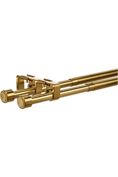 GENERAL Extendable double curtain rod set in brass color, 120-210 cm, elegant...