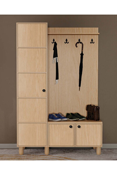 miracool Meşe Portmanto / Vestiyer / Komple MDF / Şık Tasarım / 1. Kalite