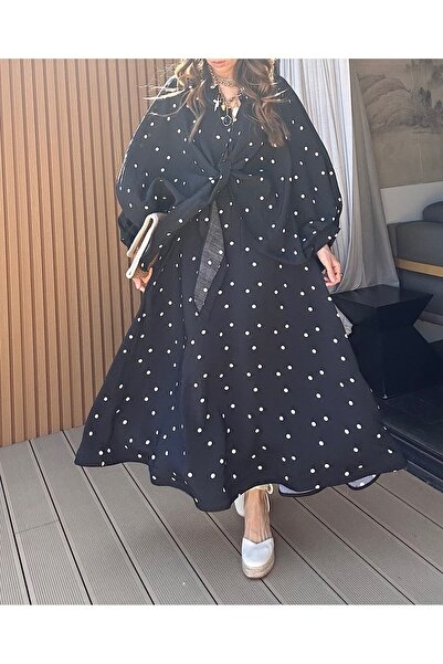 Lavanta Tekstil Polka Dot Skirt and Ribbon Striped Double Set