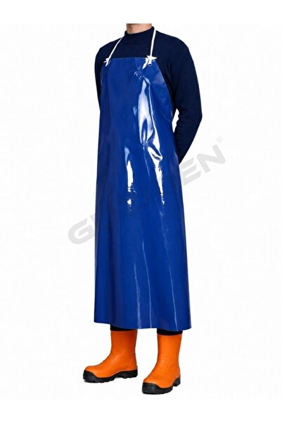 GUZIDEN Professional Pvc Work Apron 120X70 cm Blue |   Waterproof Thick Kitch...