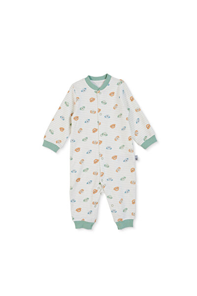 ebebek Hello Baby HelloBaby Erkek Bebek Tulum Çıtçıtlı Bisiklet Yaka Uzun Kol...