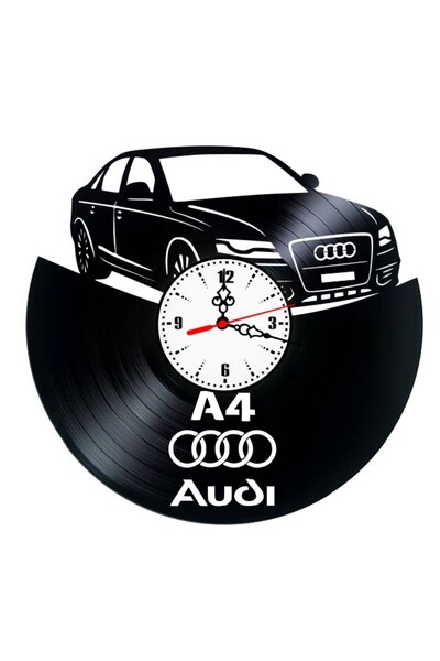 Audi Vinyl Record Wall Clock, / Motorsport Theme, Premium Design with Logo an...