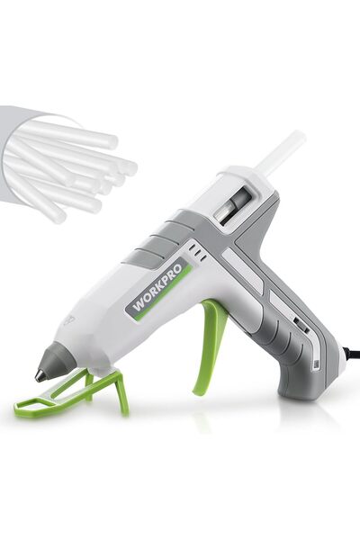 Workpro Hot Glue Gun, 60/100 W Dual Temperature, 10 Glue Sticks (11x200 mm)