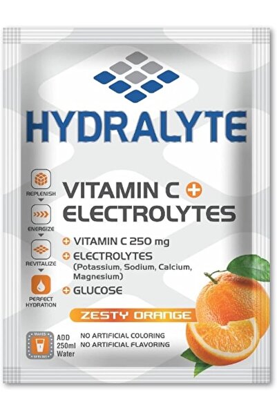 HYDRALYTE VITAMIN C 250 mg + ELECTROLYTES + GLUCOSE ZESTY ORANGE 10 g x 5 SAC...