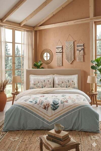 Özdilek Astilbe Duvet Cover Set Double - Cream