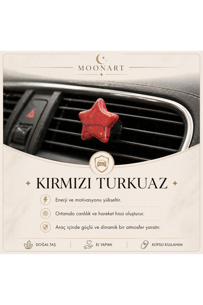 MoonArt StarStone Doğal Taş Araç Koruma Niyet Objesi