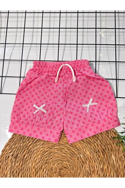 LEAKİDS Baby Girl Children's Comfortable Shorts Minnie Flower Printed
