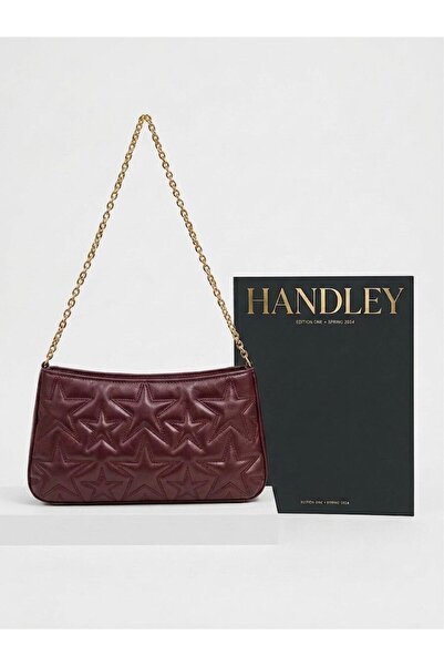 Handley kadın zincir askılı işlemeli baget çanta