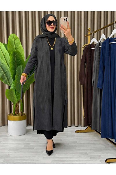 MODA VEDAT Women's Long Waist Lace-Up Cardigan -0400
