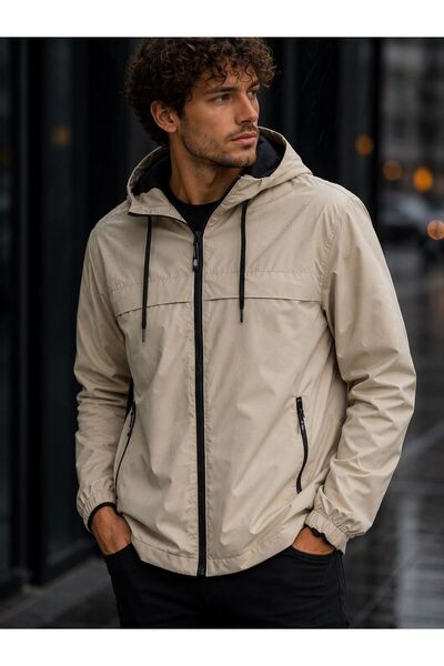 Gül Maison Water Repellent Oversize Men's Hooded Raincoat