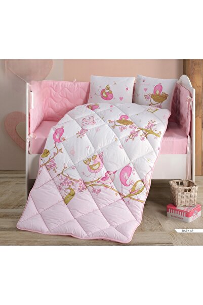 Red Rose Turkish Baby Bed Barrier Sheet Cotton 100. Piece 7 Summer to Give Yo...