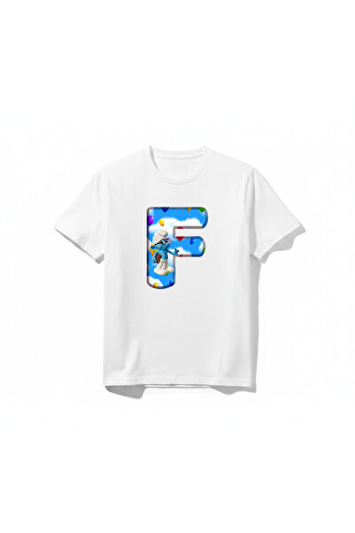 URBANTRENDSTORE Smurfs Initials Themed Unisex Girls and Boys Cycling Round Ne...