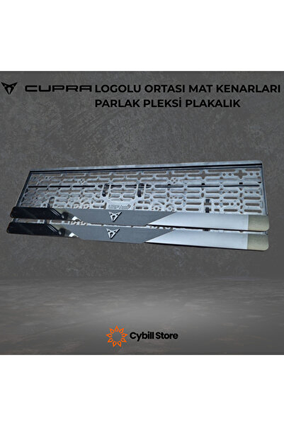 CybillStore Cupra Sadece LOGO 3D Kabartmalı Mat Ortalı Ultra Parlak Kenar 2 A...