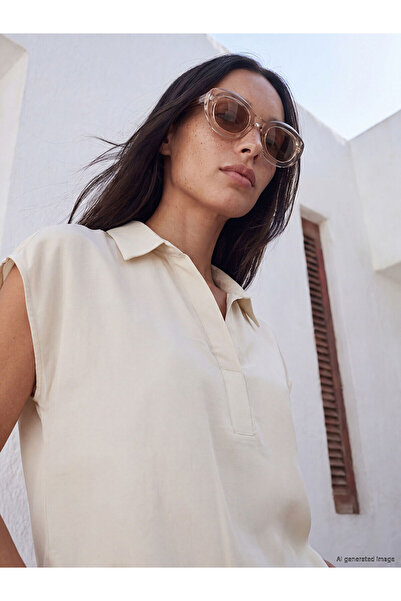 LC Waikiki Nevavm Shirt Collar Modal Blended Blouse with a Difference