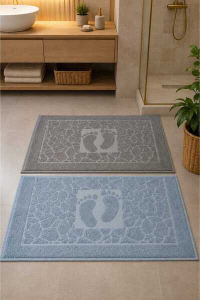 Mela Home Комплект от 2 броя баня килимчета - 50 x 70 cm - 2 броя - Баня - Го...