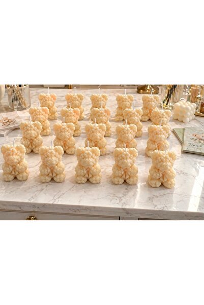 OEM Set of 20 scented soy wax candles, teddy bear pattern
