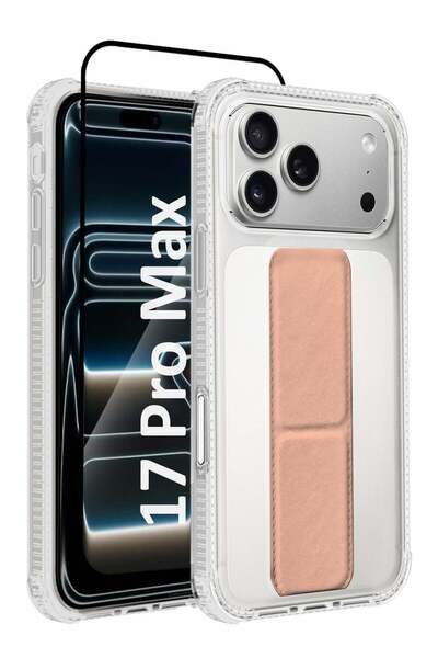 CATANES 2 Packs Finger Grip Clear Case Cover for iPhone 17 Pro Max - Kickstan...