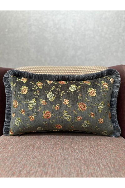 Fabricland Husă de pernă decorativă din in țesut, dreptunghiulară, culoare an...