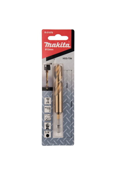 Makita Burghiu metalic B-51079 HSS-Tin 13x102mm