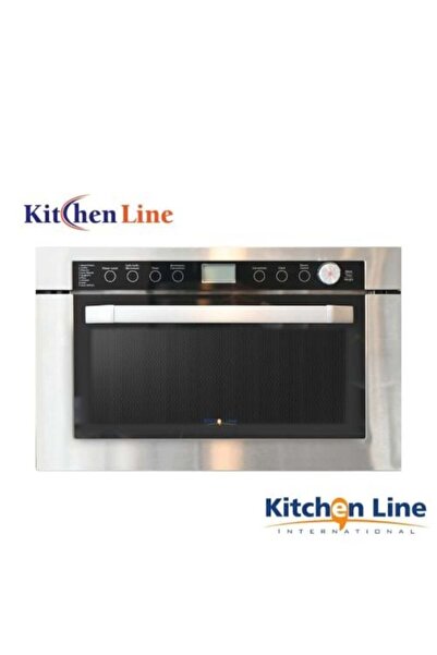 Kitchen Line ميكروويف مدمج سعة 34 لتر من الستانلس ستيل مع شواية وتحكم رقمي - ...