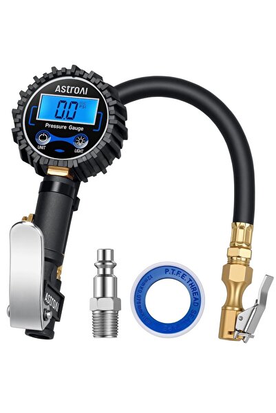 AstroAI Digital Tire Pressure Gauge with Inflator (3-250 PSI), Heavy Duty Air...