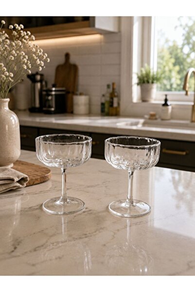 balsa group Mrk Model 2-Piece Glass Ice Cream & Magnolia Bowl 13X10 cm