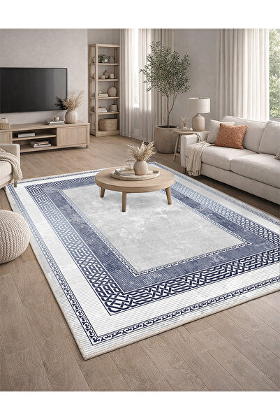 Lioara Home Modern Dijital Baskı Halı | Yıkanabilir Kaymaz Taban Mutfak Halısı
